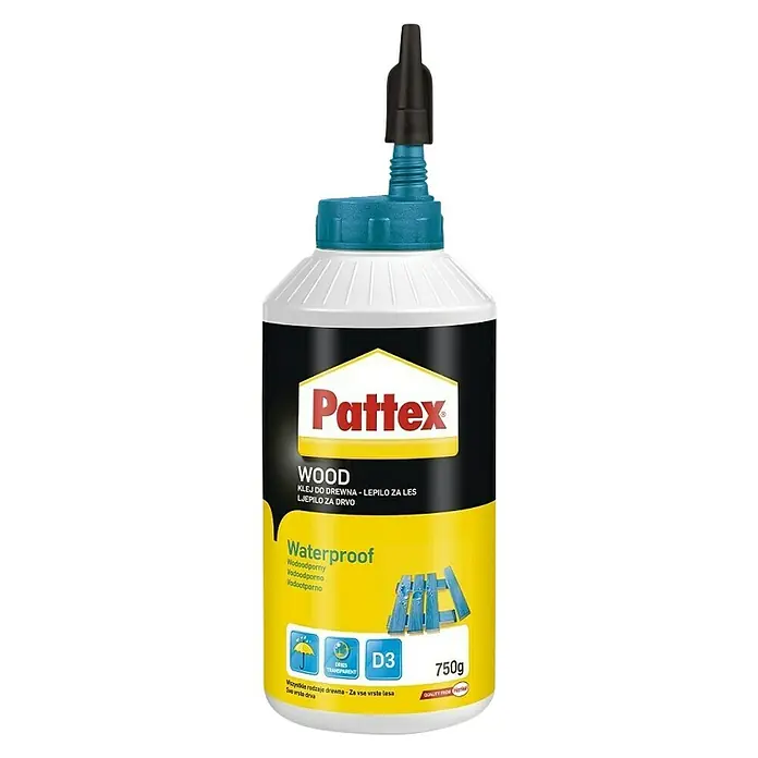 Pattex Ljepilo za drvo Wood Super 3 - 750 g, Boca - Pogled sprijeda