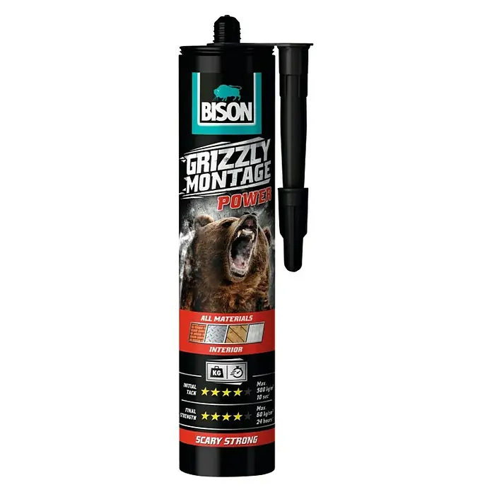 Bison Montažno ljepilo Grizzly Power - Boja: Krem - Pogled sprijeda