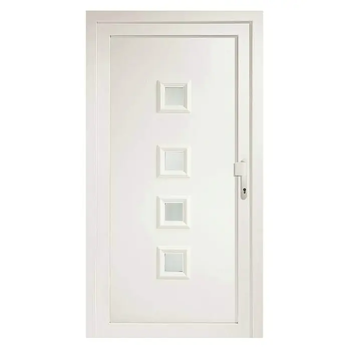 RORO PVC ulazna vrata Europe - Š x V: 110 x 210 cm, DIN desno, Bijele boje - Pogled sprijeda