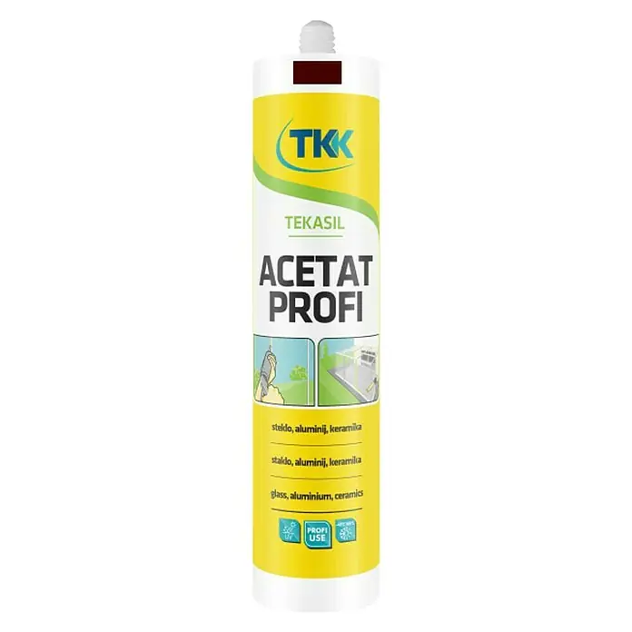 Silikonska masa za fugiranje Tekasil Acetat Profi - Smeđe boje, Silikon - Pogled sprijeda
