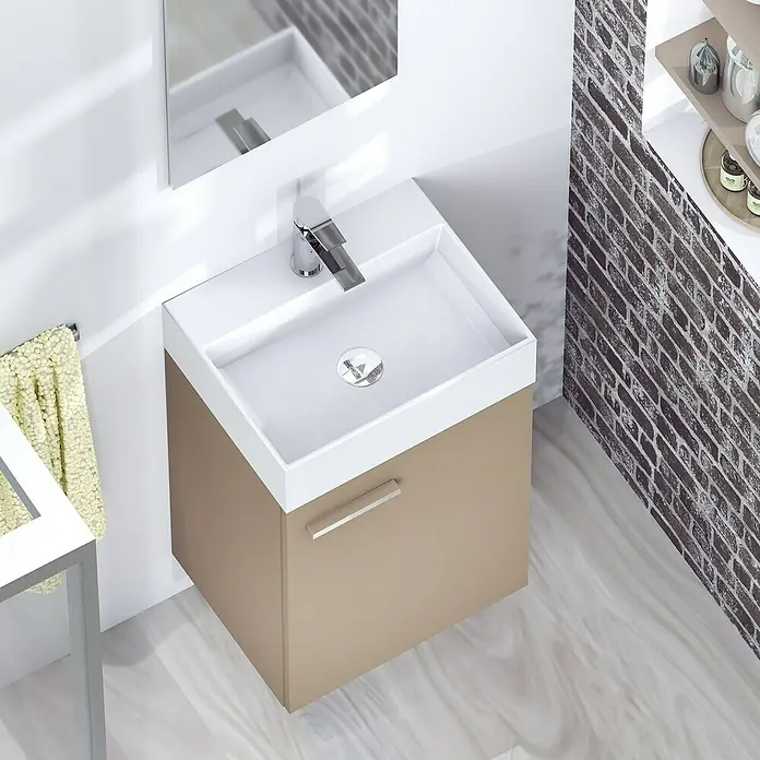 Conjunto de mueble de baño Mini - 45 cm, Fango, Mate - Foto ambiente