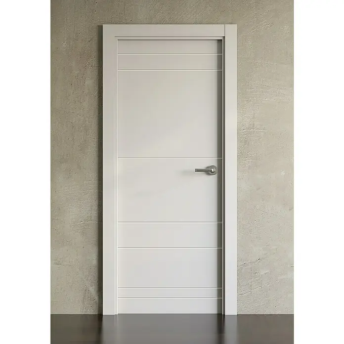 PortStylo Puerta interior Maracay - 72,5 x 203 cm, Izquierda, Blanco lacado, Maciza aligerada, Ciega - Foto ambiente