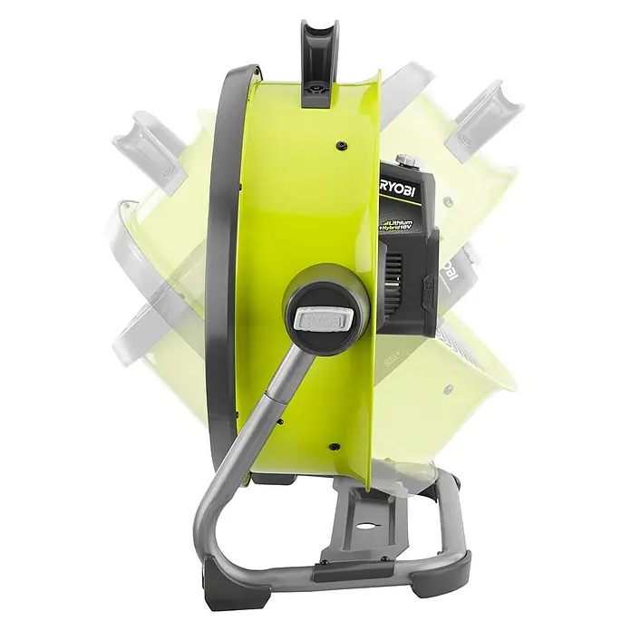Ryobi Bodenventilator - Grün, 45 cm, Akkuspannung: 18 V - Linke Seitenansicht