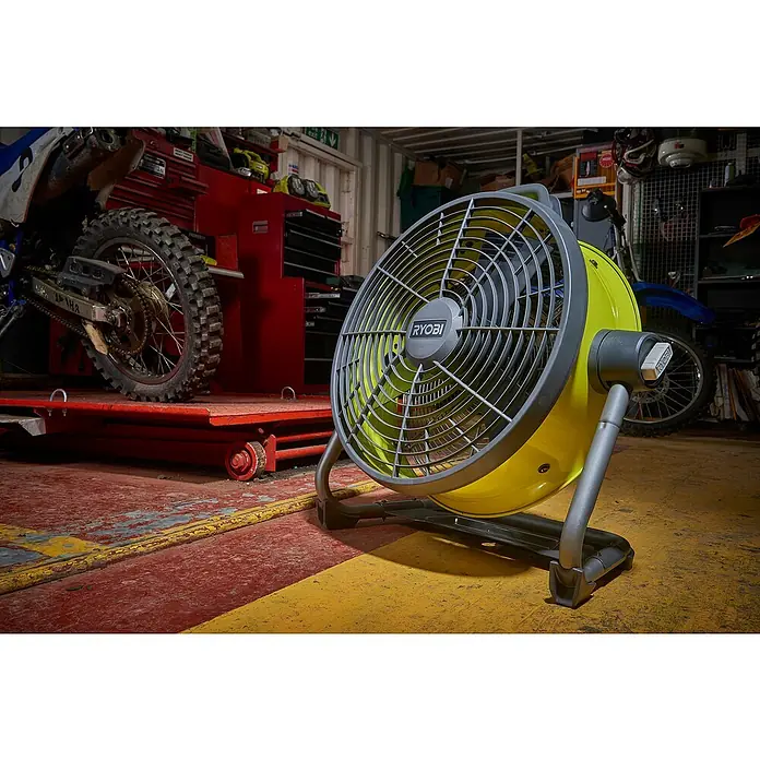 Ryobi Bodenventilator - Grün, 45 cm, Akkuspannung: 18 V - Anwendungsbeispiel