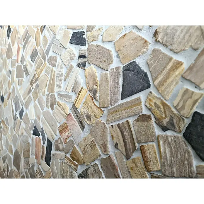 Mosaikfliese Mix CIOT FNWS - 30,5 x 30,5 cm, Braun/Beige, Matt - Detailaufnahme