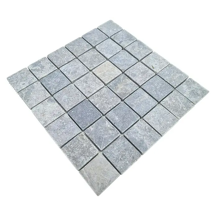 Mosaikfliese Quadrat Uni MOS TN48LG - 30,5 x 30,5 cm, Lichtgrau, Matt - Ansicht von oben