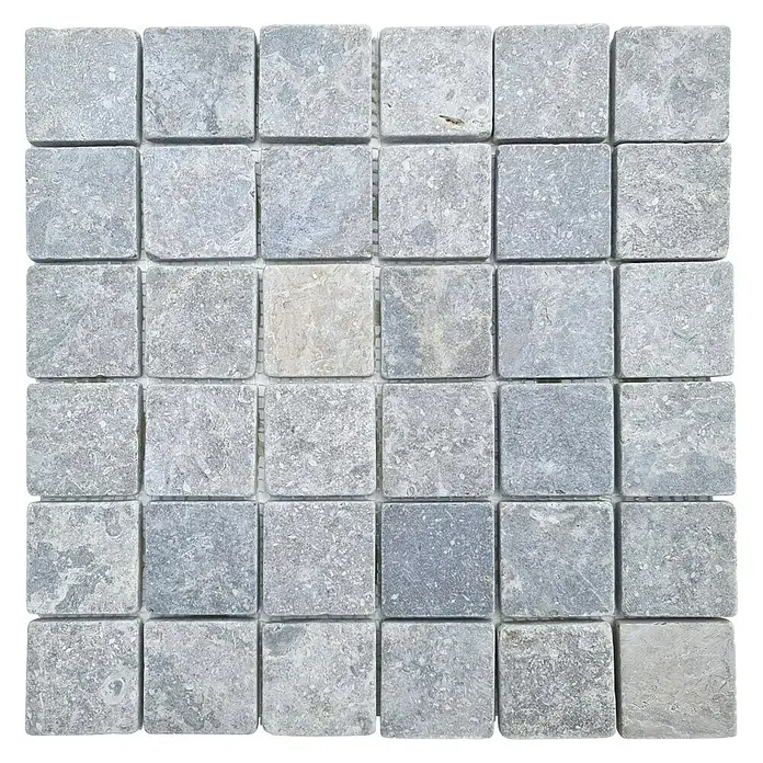Mosaikfliese Quadrat Uni MOS TN48LG - 30,5 x 30,5 cm, Lichtgrau, Matt - Draufsicht
