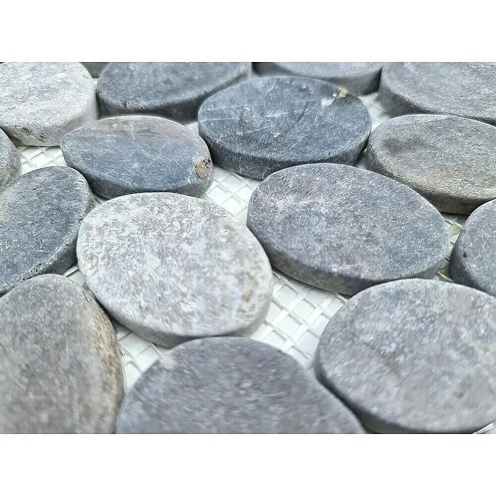 Mozaik pločica - 30,5 x 30,5 cm, Sive boje, Mat - Detaljan prikaz