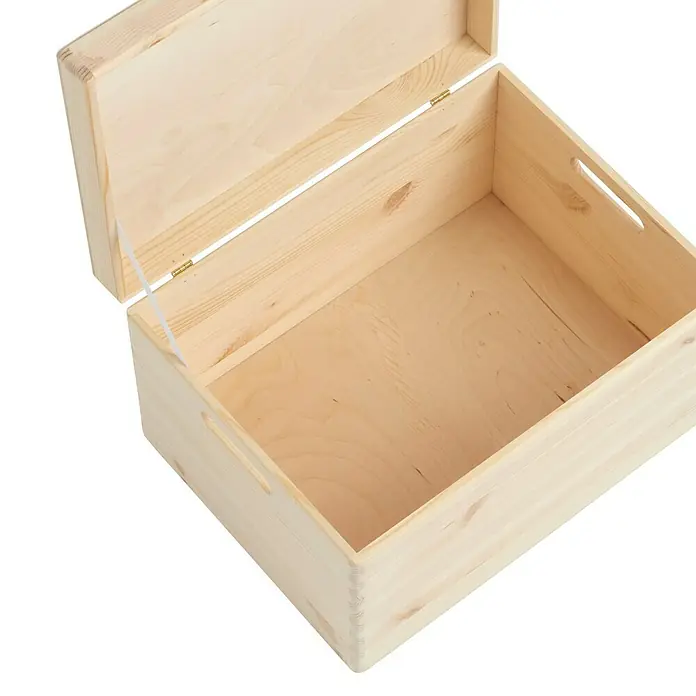 Zeller Present Caja de madera - 40 x 30 x 23 cm, Pino - Vista descendente