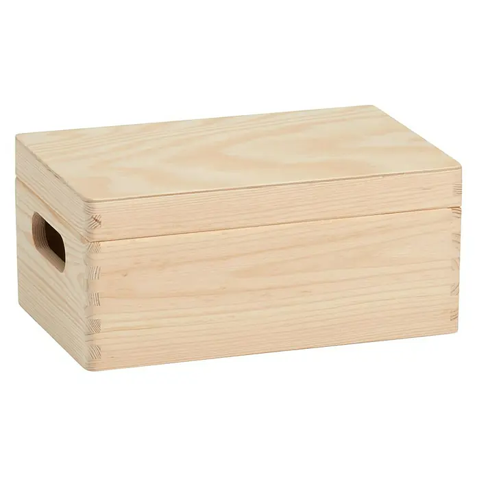 Zeller Present Caja de madera - 30 x 20 x 14 cm, Pino - Vista de perfil izquierdo