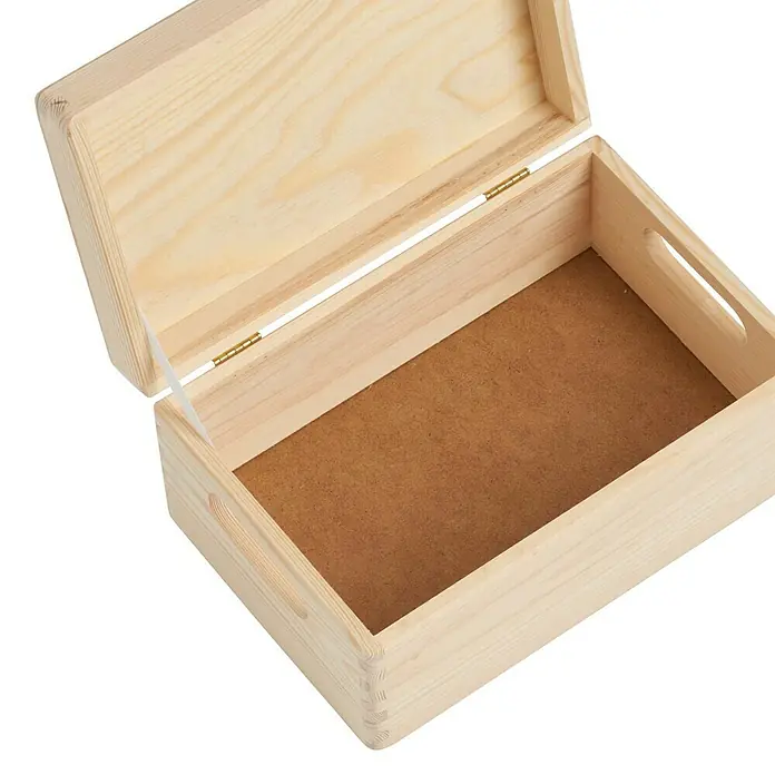 Zeller Present Caja de madera - 30 x 20 x 14 cm, Pino - Vista descendente