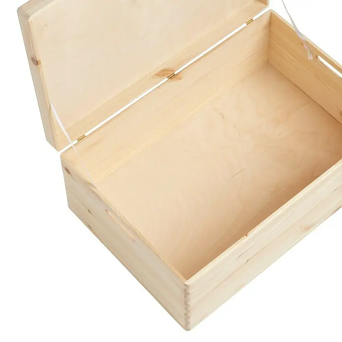 Zeller Present Drveni sanduk HOLZKISTE - 60 x 40 x 24 cm, Bor - Pogled odozgo