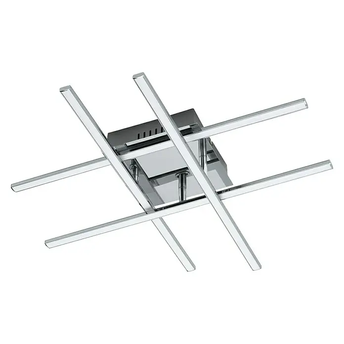 Eglo LED-Deckenleuchte Lasana 1 - 24 W, L x B x H: 50 x 50 x 9,5 cm, Chrom - Ansicht von unten
