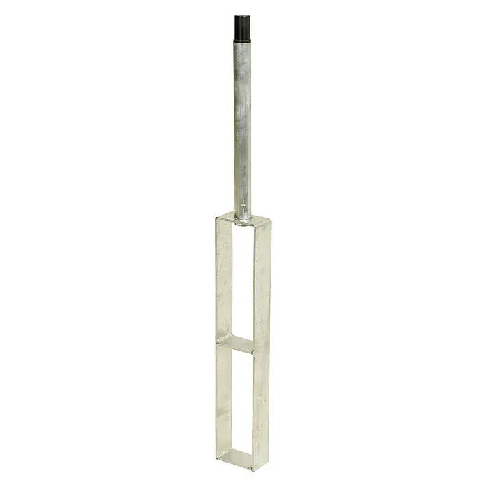 Plus Pfostenträger - Passend für: Plus WPC-Zaunpfosten, Zäune bis H: 145 cm - Diagonale Ansicht