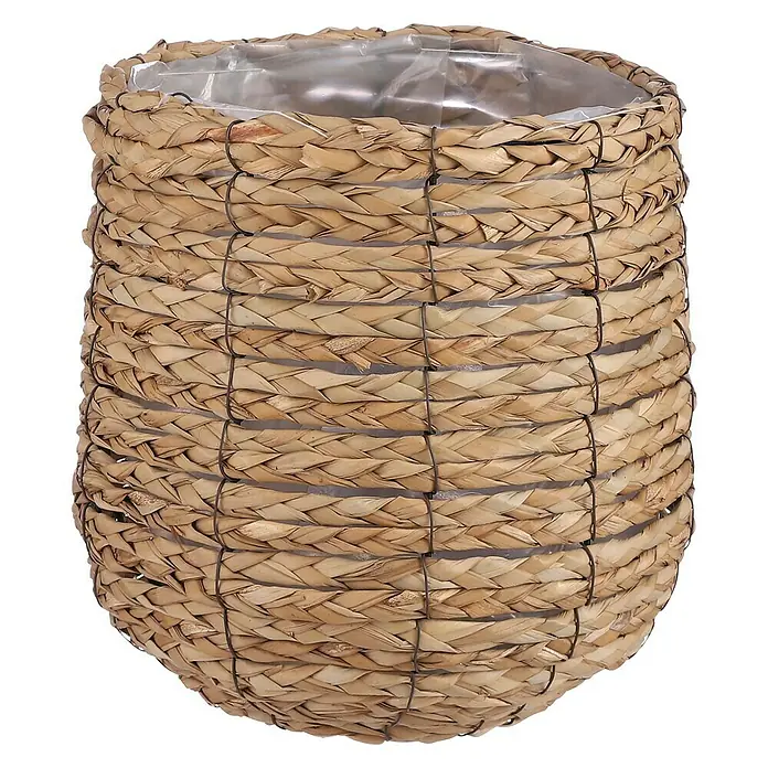 Okrugla tegla za biljke Avalon - Vanjska dimenzija (ø x V): 26 x 26 cm, Svijetlosmeđe boje - Pogled sprijeda