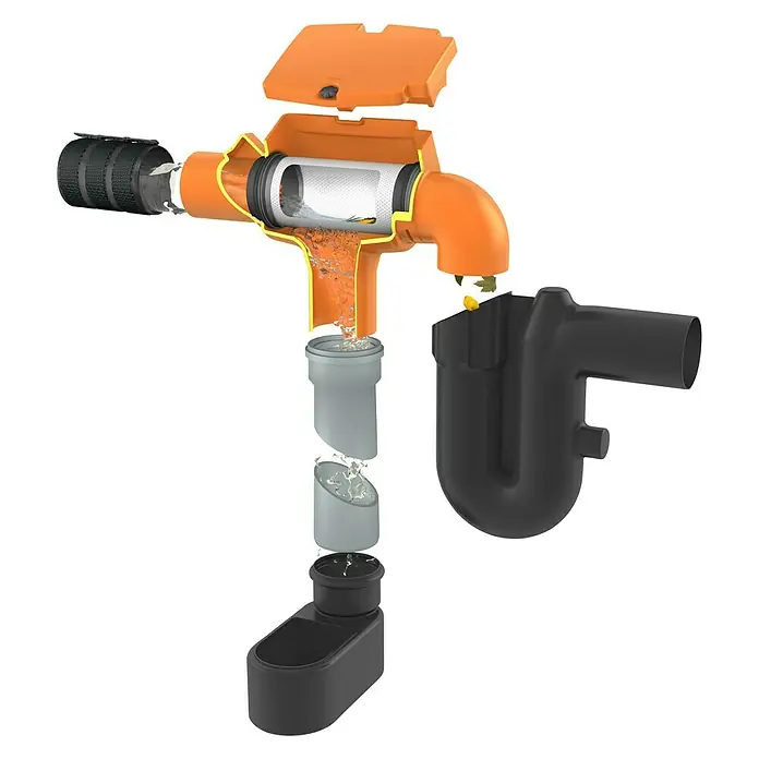Garantia Filterausbaupaket Supra - Passend für: Garantia ProLine Regenwassertank Columbus, Garantia Erdtanks - Diagonale Ansicht