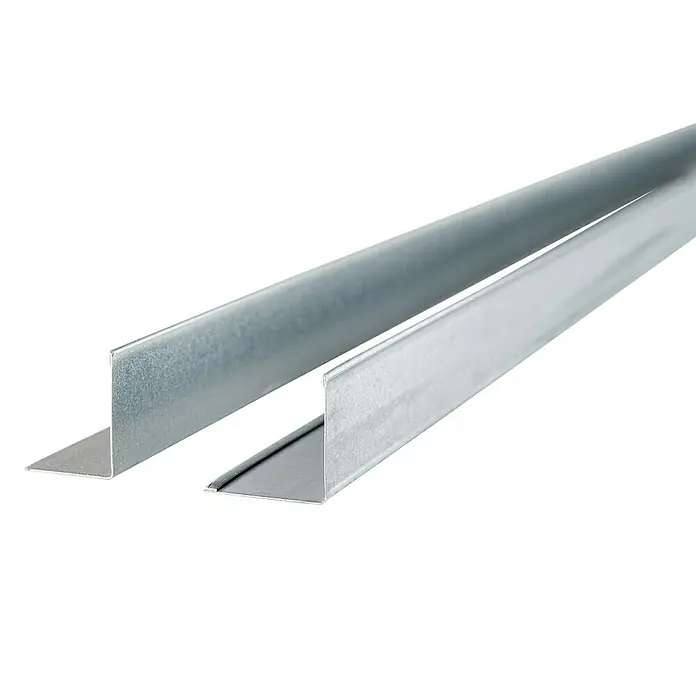THU Ceiling Solutions Perfil angular - 3 m x 24 mm x 30 mm, Acero, Plateado - Vista angular