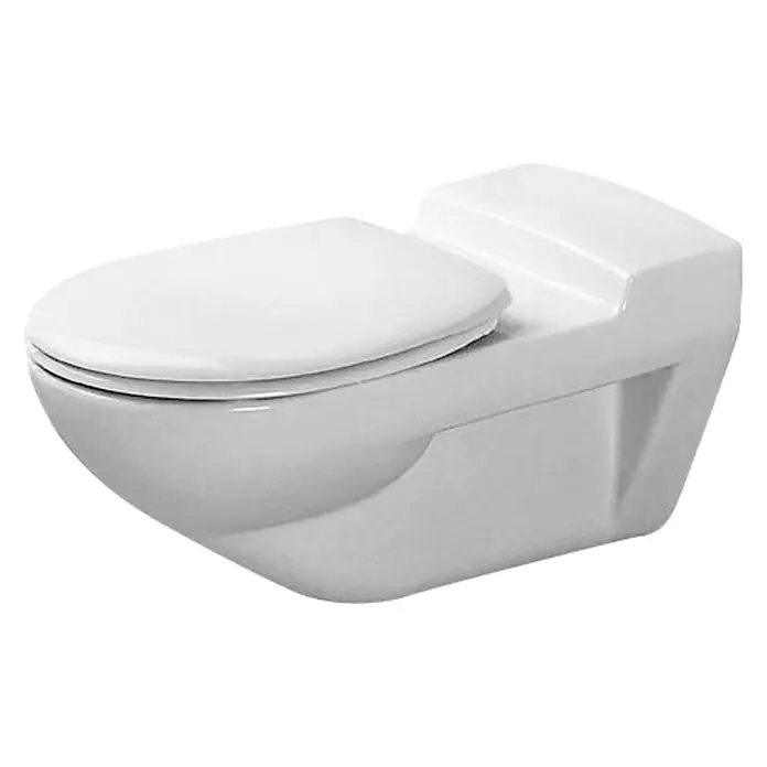 Duravit Architec Wand-WC - Mit Spülrand, Ohne Spezialglasur, Spülform: Tief, WC Abgang: Waagerecht, Weiß - Linke Seitenansicht