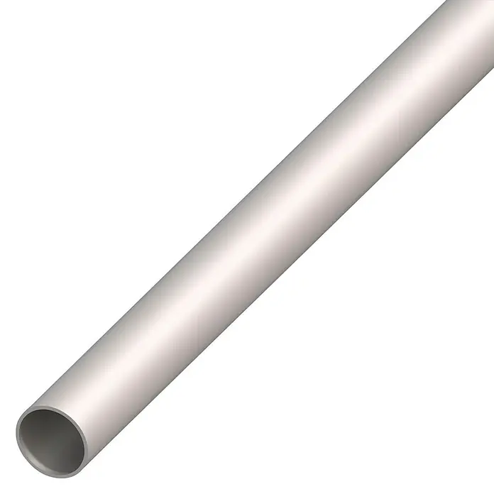 Rundrohr - Ø x L: 33,7 x 1.000 mm, Kaltgewalzter Stahl, Stahlgrau - Diagonale Ansicht