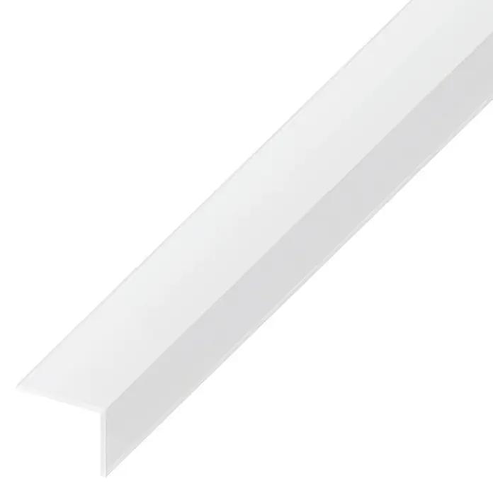 Bocht 25 x 20 x 2 mm - l x b x h: 1.000 x 25 x 20 mm, Dikte: 2 mm, Kunststof, Transparant - Diagonaal zicht