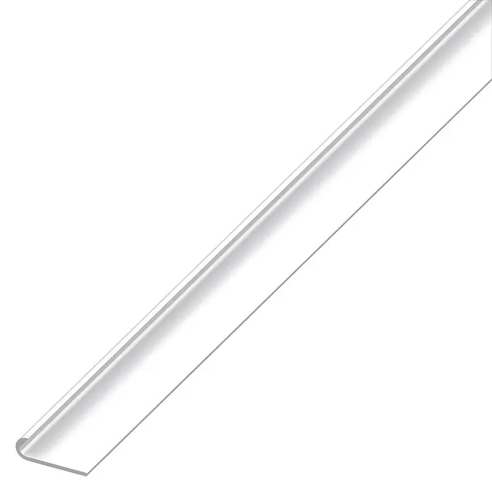 Kantenschutz - L x B x H: 1.000 x 25 x 5,8 mm, Hart-PVC, Weiß - Diagonale Ansicht