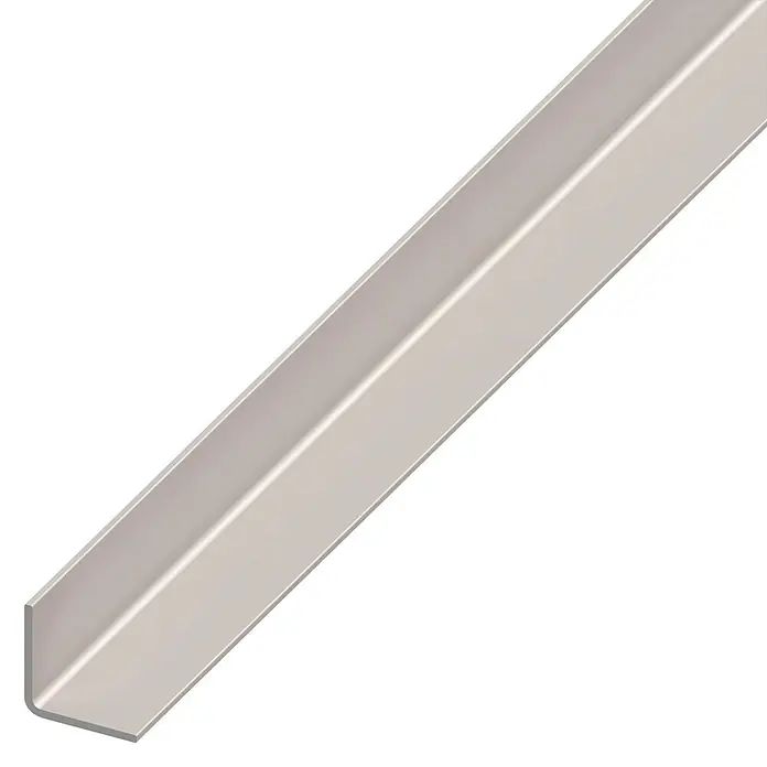 Winkeleisen 15x15 mm - L x B x H: 1.000 x 15 x 15 mm, Stärke: 1 mm, Kaltgewalzter Stahl, Stahlgrau - Diagonale Ansicht