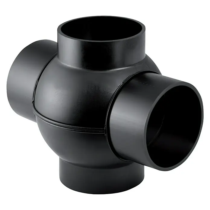 Geberit PE-Abzweig Kugel - DN 100/100, 88,5 ° - Diagonale Ansicht