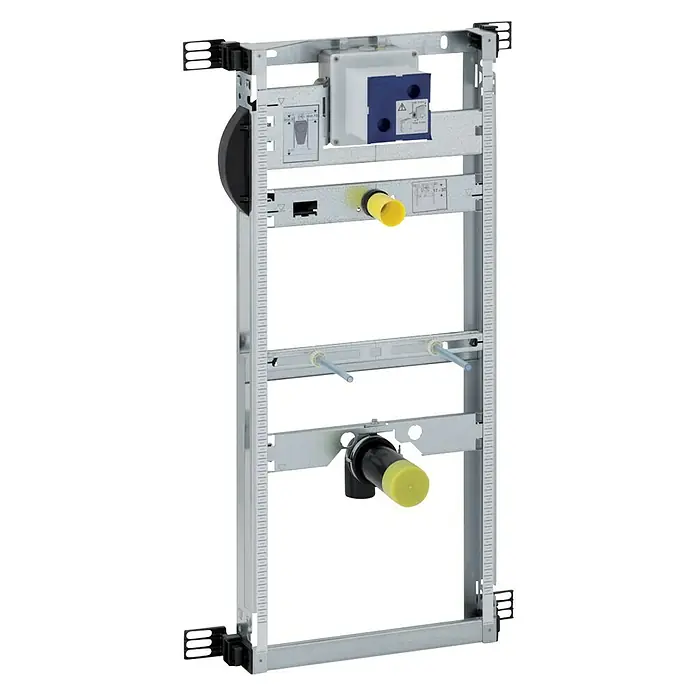 Geberit Kombifix Urinal-Montageelement - 1-Mengen-Spülung, 7,5 x 42 x 100 cm, Verzinkt - Vorderansicht