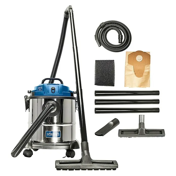 Scheppach Nass-Trockensauger NTS20 - 1.200 W, 20 l - Vorderansicht