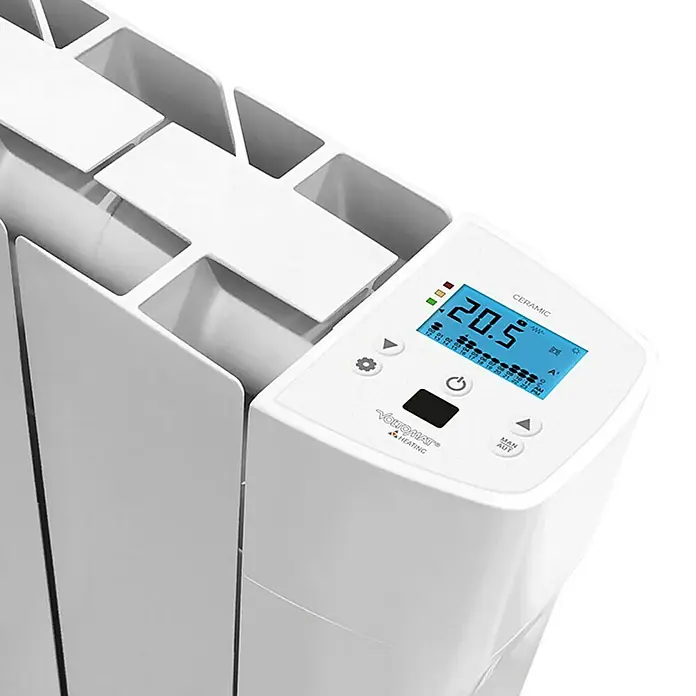 Voltomat HEATING Emisor térmico cerámico VOLTC - 1.250 W, Blanco, L x An x Al: 9,8 x 74,7 x 57,5 cm - Primer plano