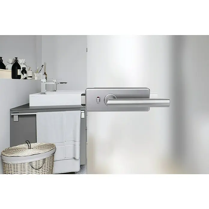 Glastürbeschlag Style Premium WC - Edelstahloptik, Office 3-teilig, Verschließbar - Stimmungsaufnahme