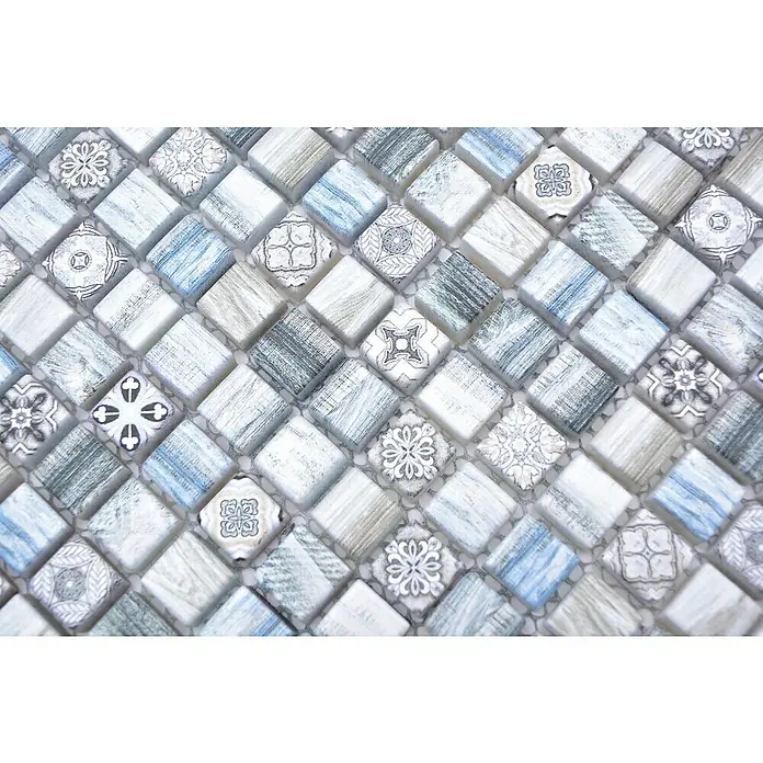 Mosaikfliese Quadrat Crystal XCM RW39 - 30 x 30 cm, Mehrfarbig, Matt - Detailaufnahme