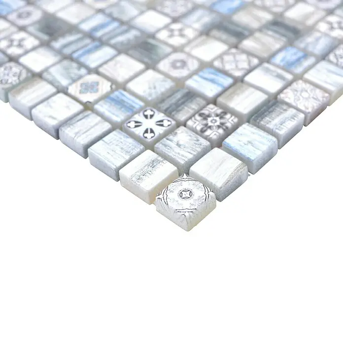 Mosaikfliese Quadrat Crystal XCM RW39 - 30 x 30 cm, Mehrfarbig, Matt - Detailaufnahme