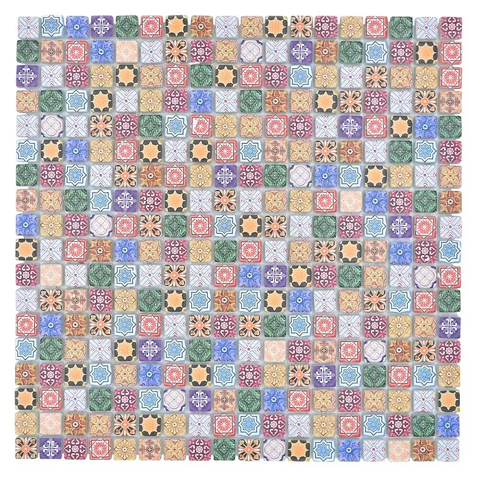 Mosaikfliese Quadrat Crystal XCM RB83 - 30 x 30 cm, Mehrfarbig, Matt - Draufsicht