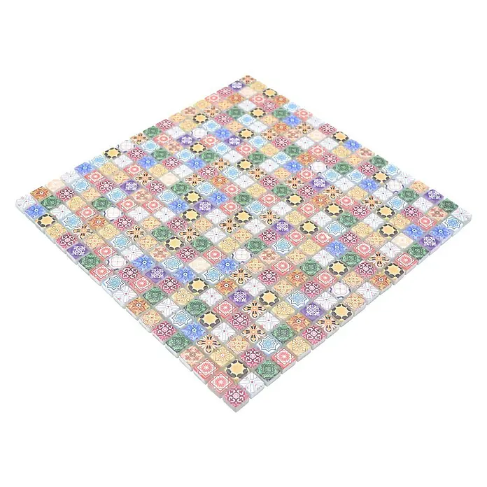 Mosaikfliese Quadrat Crystal XCM RB83 - 30 x 30 cm, Mehrfarbig, Matt - Ansicht von oben