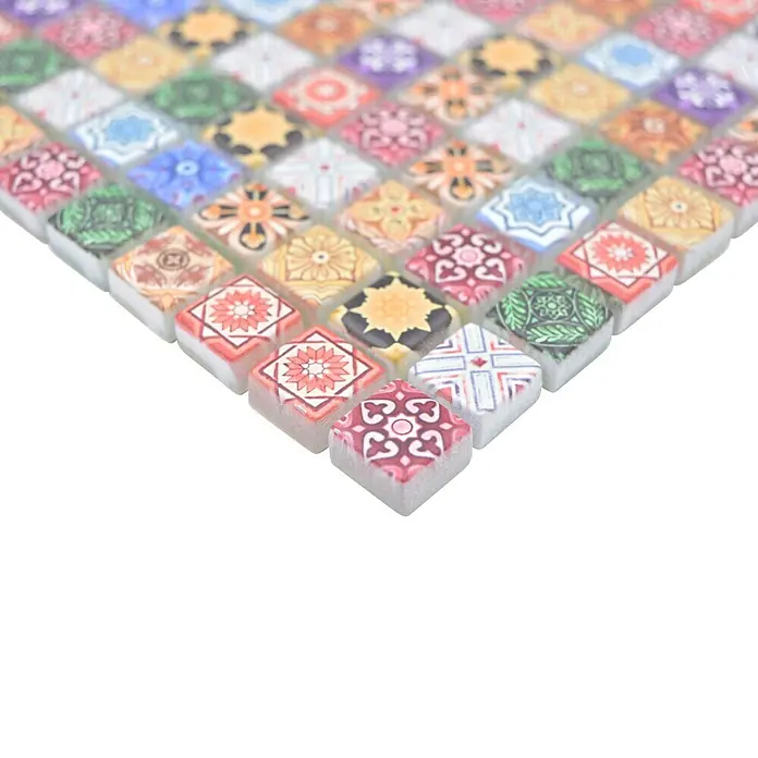 Mosaikfliese Quadrat Crystal XCM RB83 - 30 x 30 cm, Mehrfarbig, Matt - Detailaufnahme
