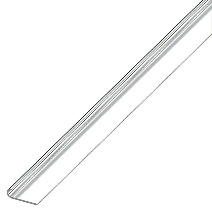 Kantenschutz - L x B x H: 1.000 x 18 x 5,8 mm, Aluminium, Chrom-Optik - Detailaufnahme