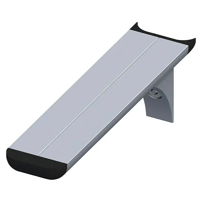 Kantoflex Regalträger - 67 x 10 mm, Aluminium, Blank, Passend für: Coaxis Profile, Coaxis Säulenprofile - Diagonale Ansicht