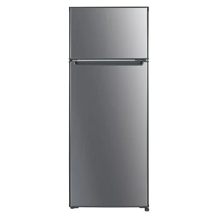 Respekta Kühl-Gefrierkombination KS143 SA+ - Nutzinhalt Gesamt: 206 l, 55,5 x 54,5 x 142,6 cm, Edelstahl - Vorderansicht