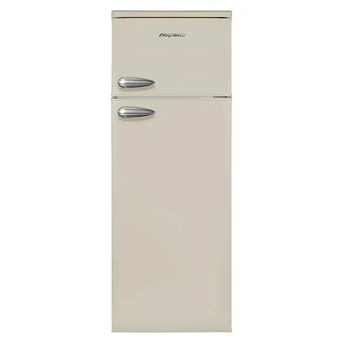 Respekta Kühl-Gefrierkombination Vintage KS 144 VC - Nutzinhalt Gesamt: 213 l, 57 x 54 x 144 cm, Cream - Vorderansicht