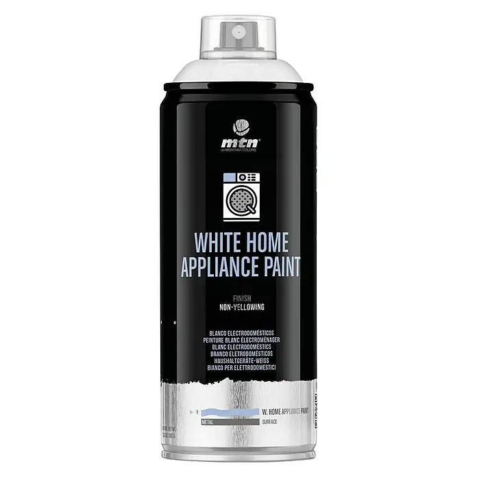 mtn Pintura en spray Electrodomésticos - Brillante, 400 ml, Blanco - Vista frontal