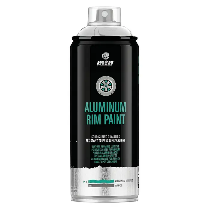 mtn Pintura en spray Llantas - Brillante, 400 ml, Aluminio - Vista frontal