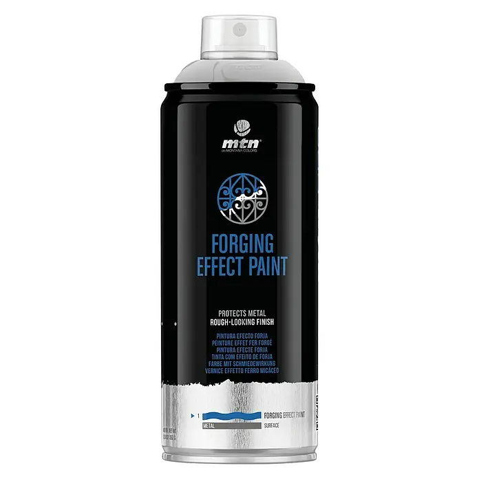 mtn Esmalte de acero inoxidable en spray - Gris, 400 ml, Brillante - Vista frontal