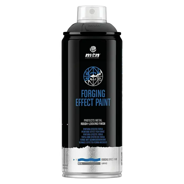mtn Esmalte de acero inoxidable en spray - Negro, 400 ml, Brillante - Vista frontal
