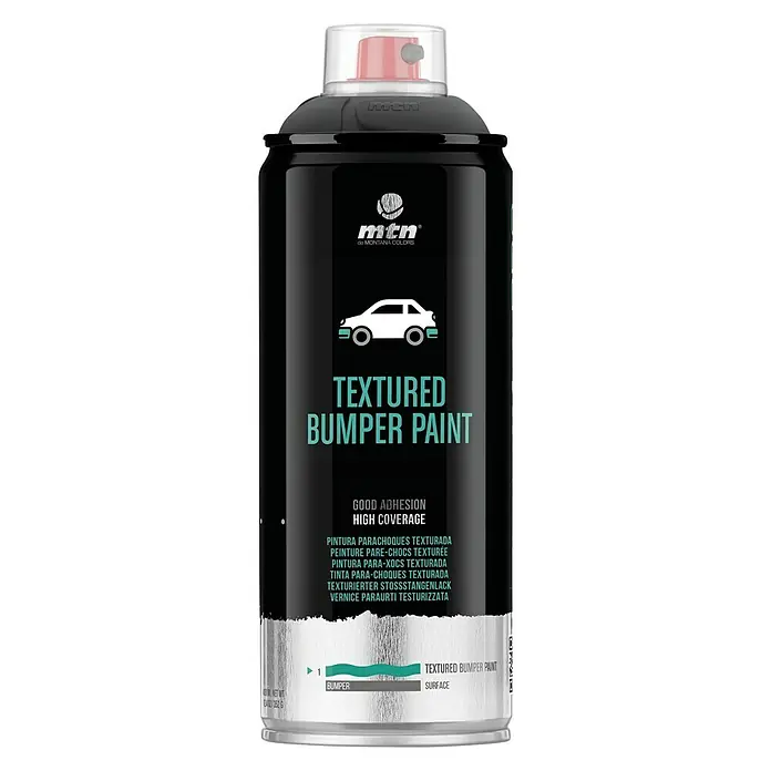 mtn Pintura en spray Parachoque - Mate, 400 ml, Negro - Vista frontal