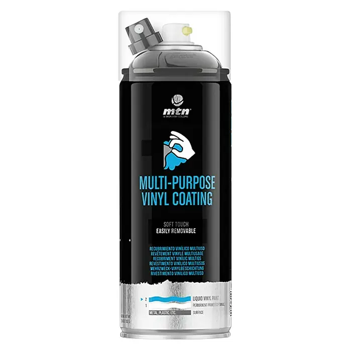mtn Pintura en spray vinilo líquido - Mate, 400 ml, Negro - Vista frontal