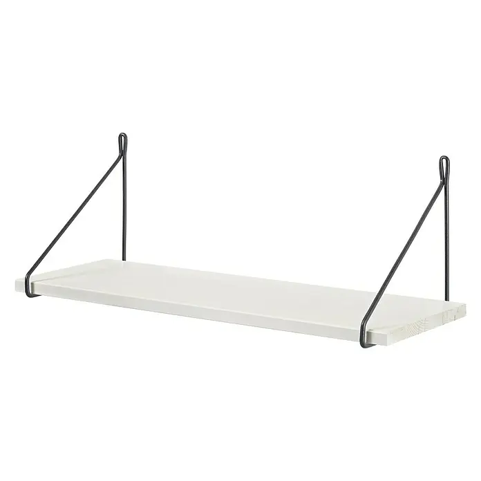 Dolle Wandregal-Set Filo - L x B x S: 80 x 20 x 1,9 cm, Weiß - Diagonale Ansicht