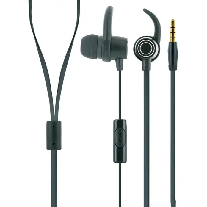 Schwaiger In Ear Kopfhörer - Klinkenstecker 3,5 mm, Schwarz, 1,2 m - Detailaufnahme