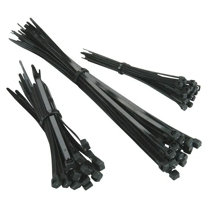 Voltomat Set kabelskih spojnica - Crne boje, 75 kom, 2,5 x 100 mm - Dijagonalni pogled