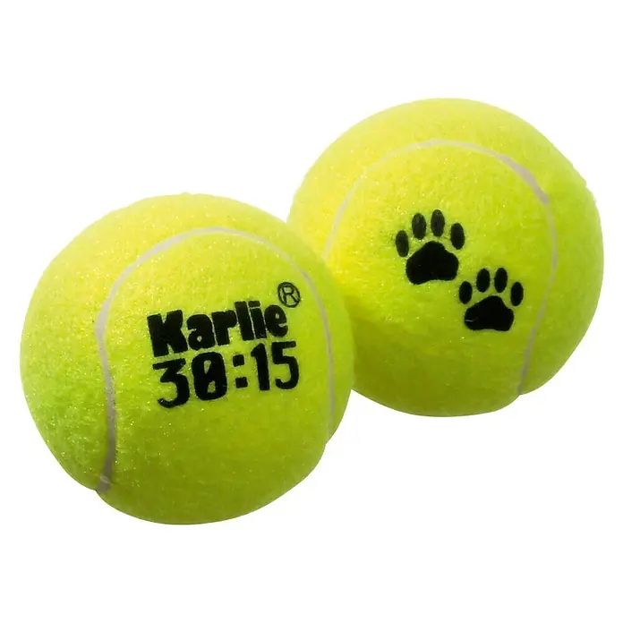 Karlie Hondenspeelgoed Set tennisballen - Diameter: 6 cm, Rubber, Inhoud: 2 stk. - Vooraanzicht